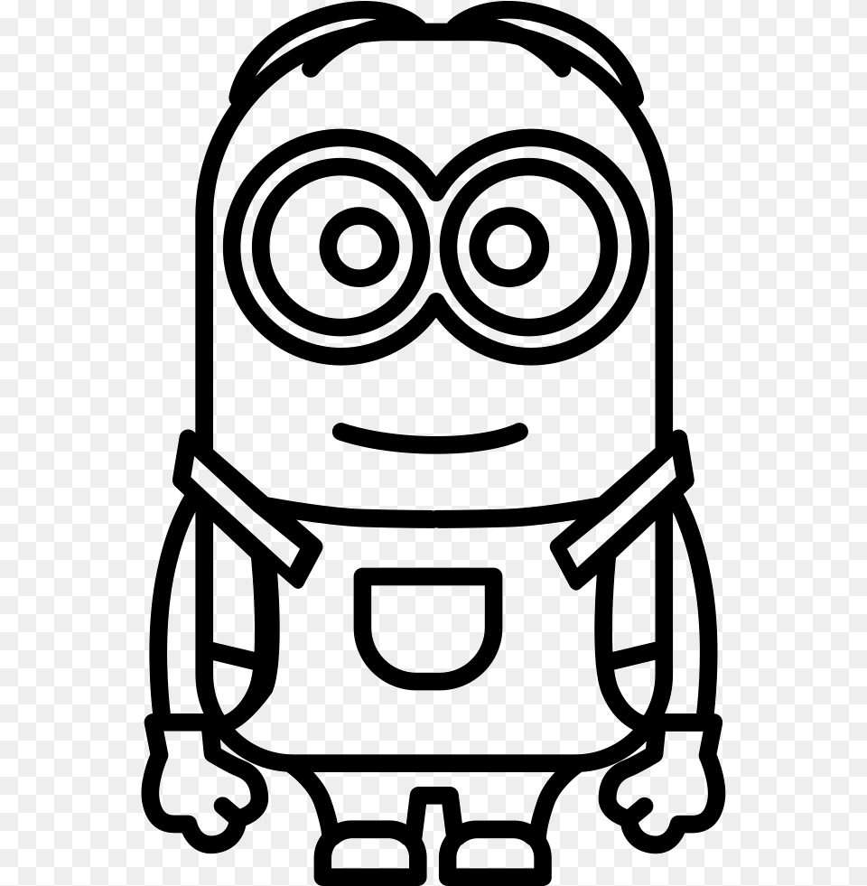 Minion Clipart Black And White, Bag, Stencil, Backpack Png