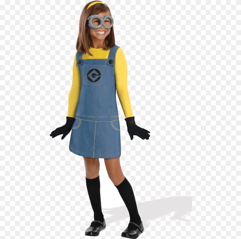 Minion Costume Girl, Clothing, Person, Glove, Female Png
