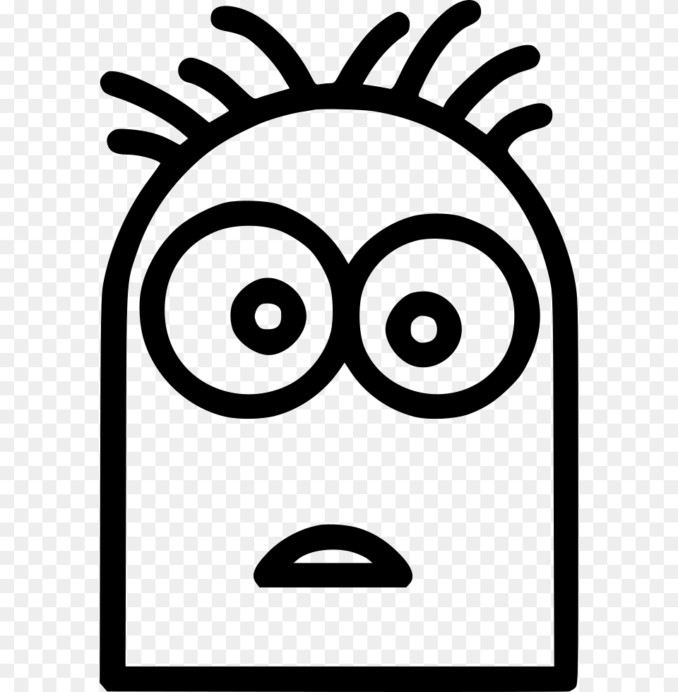 Minion Despicable Me Humanoid Eyes Minions Black And White, Stencil, Smoke Pipe Free Transparent Png