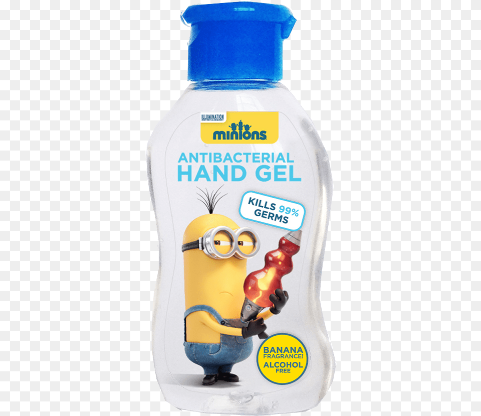 Minions Antibacterial Hand Gel 60ml Plastic Bottle Png Image