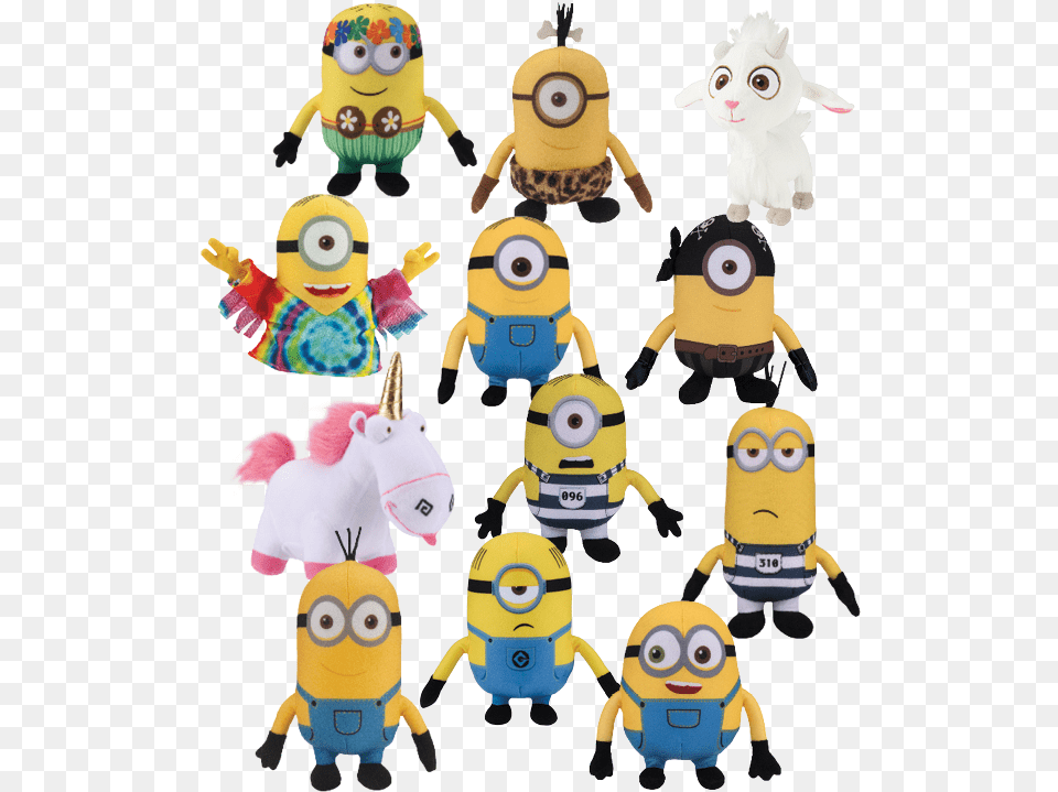 Minions Cartoons 6 Minions, Plush, Toy Free Png Download
