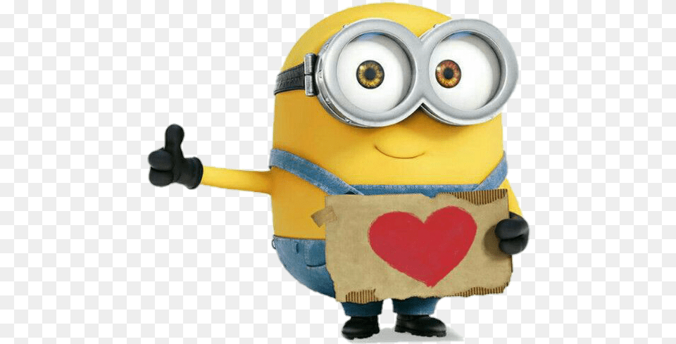 Minions Cutelove Minion Heart, Plush, Toy, Bag Free Png Download