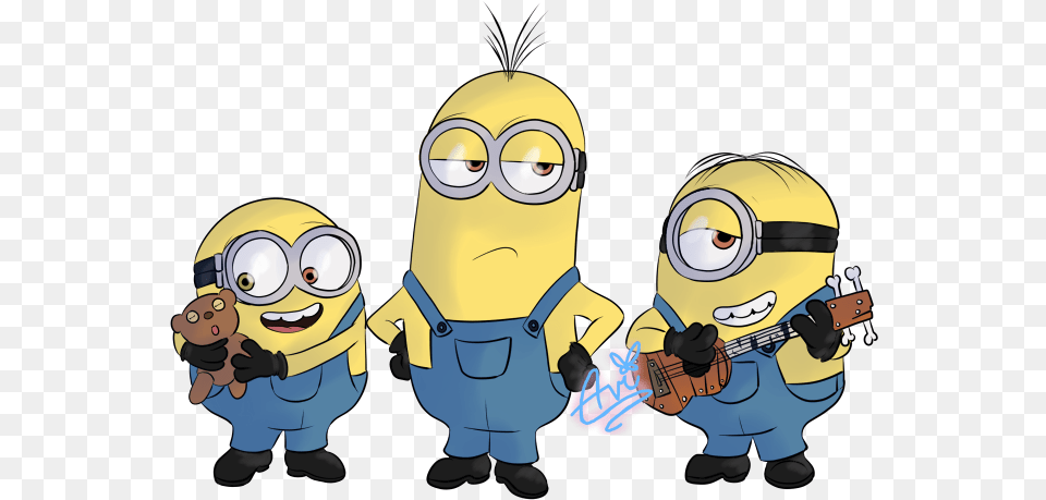 Minions Stuart Bob Kevin, Baby, Person, Book, Comics Free Png