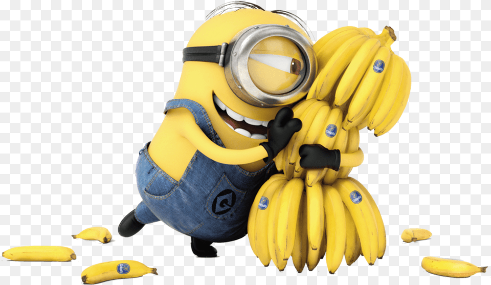 Minions With Banana, Food, Fruit, Plant, Produce Png