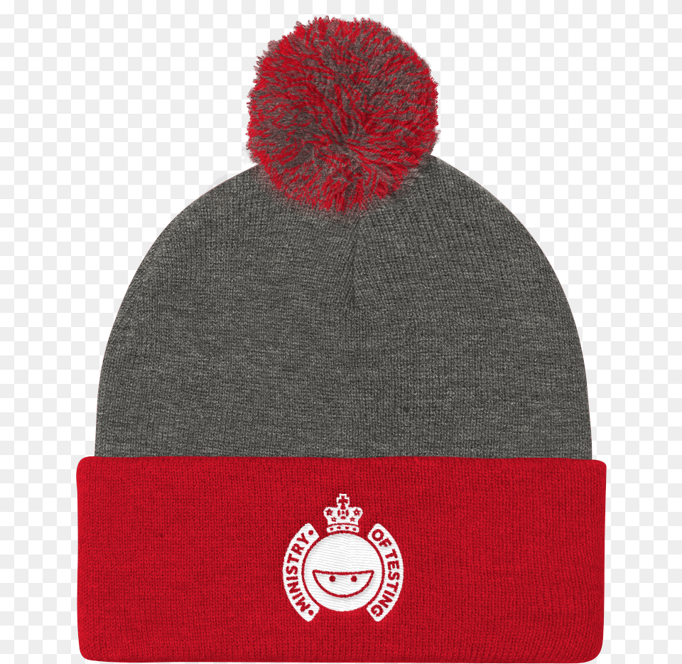 Ministry Of Testing Pom Pom Bobble Hat Knit Cap, Beanie, Clothing, Adult, Male Free Png