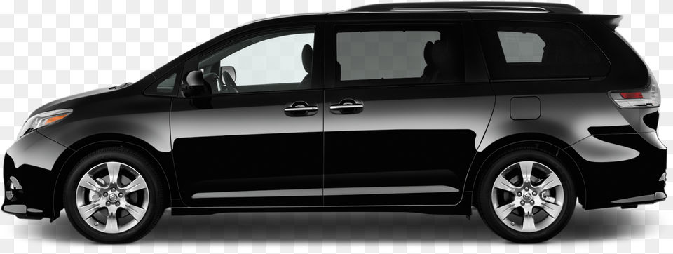 Minivan Clipart Black And White Toyota Sienna 2018 Side, Car, Machine, Transportation, Vehicle Free Png