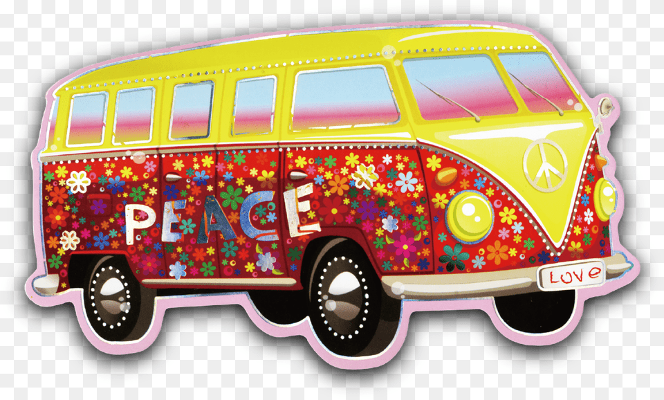 Minivan Clipart Vintage Van Vw Hippie Bus, Transportation, Vehicle, Car, Machine Free Transparent Png