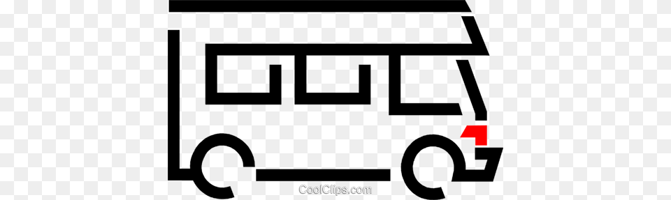 Minivan Royalty Vector Clip Art Illustration, Bus, Transportation, Vehicle, Van Free Png
