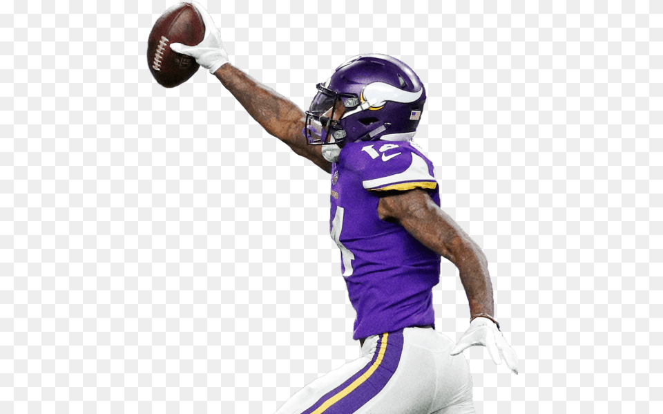 Minneapolis Miracle Stefon Diggs Transparent Hd, Helmet, Playing American Football, Person, Man Png