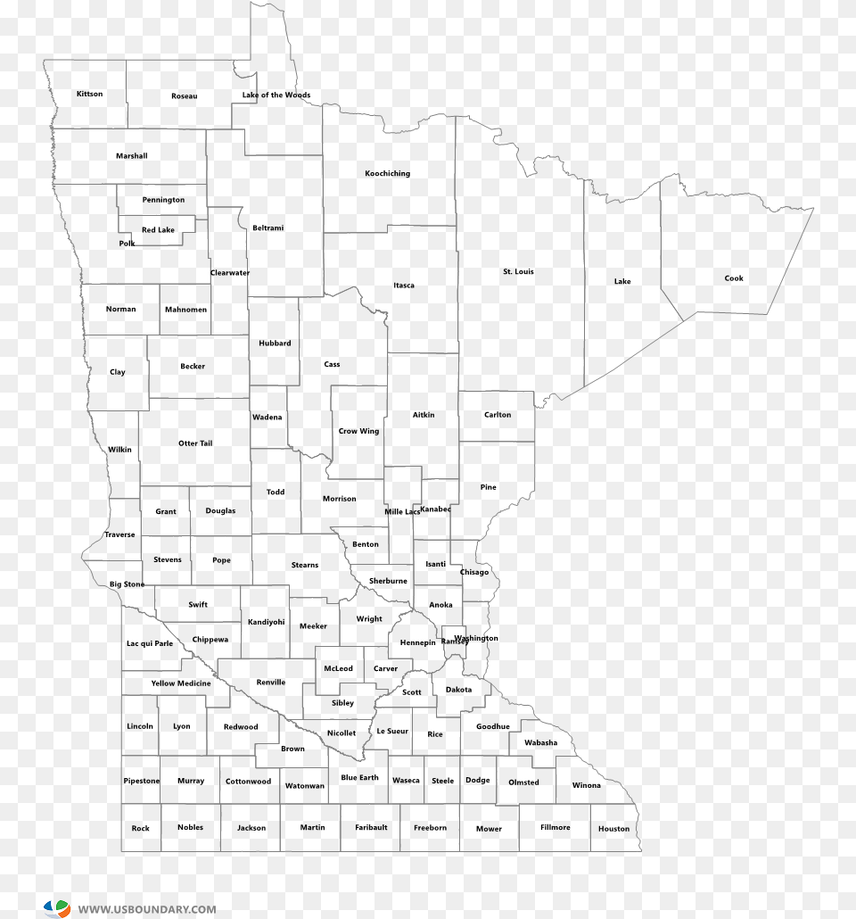 Minnesota Counties Outline Map Diagram, Chart, Plot, Atlas Free Png