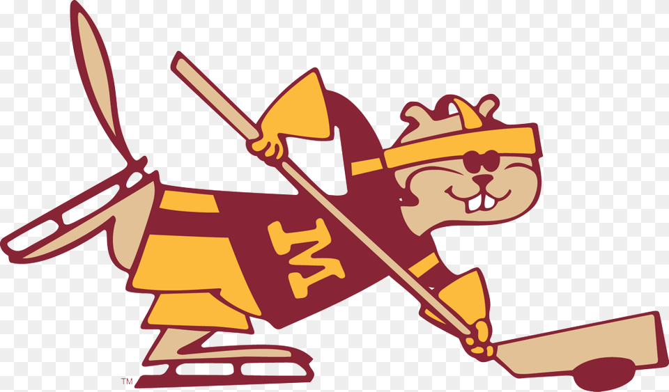 Minnesota Golden Gophers Hockey Logo, Cartoon, Cleaning, Person, Bulldozer Free Png Download