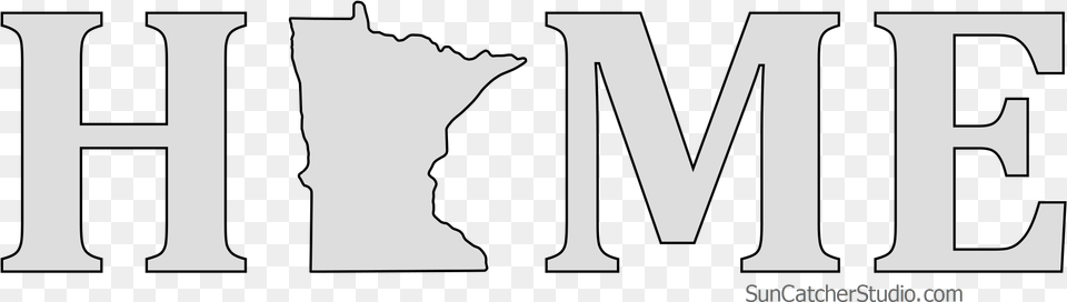 Minnesota Home Stencil Pattern Shape State Clip Art Line Art, Person, Logo, Publication, Text Free Png