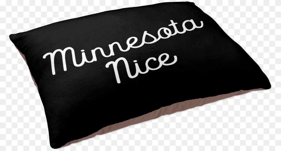 Minnesota Nice Script Pet Bed In Black And White Side Cushion, Home Decor, Pillow, Person Free Png Download