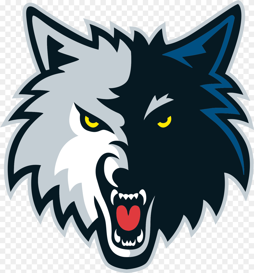 Minnesota Timberwolves Clipart Swirl Basketball Team Wolf Logo, Animal, Mammal, Fish, Sea Life Png