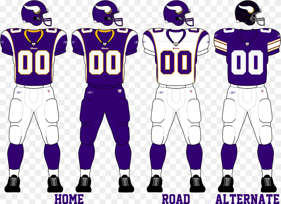 Minnesota Vikings 2007 Uniforms Minnesota Vikings Uniforms 2006, People, Purple, Helmet, Person Free Png