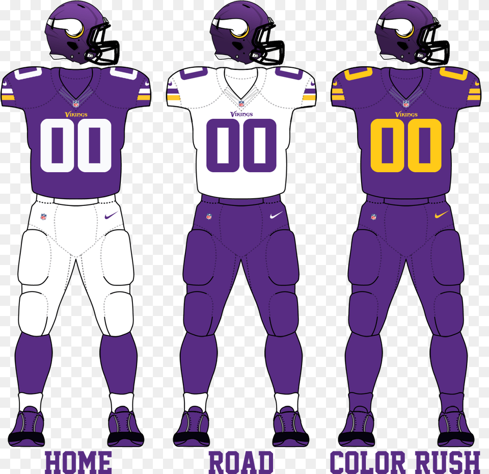 Minnesota Vikings 2016 Uniforms Hamilton Tiger Cats Uniforms, Purple, Person, People, Helmet Free Transparent Png