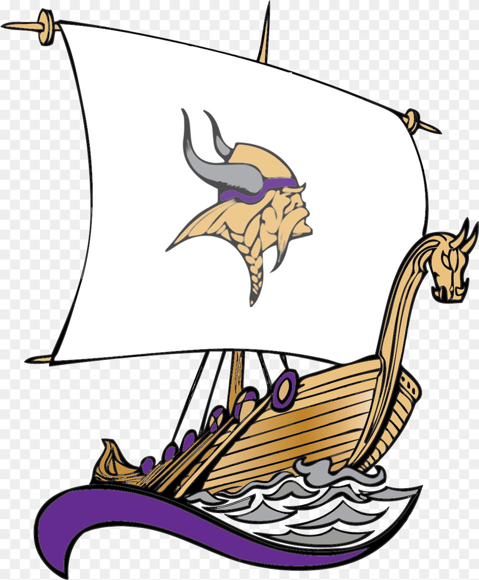 Minnesota Vikings Team Pride Decal Sticker Clipart Minnesota Vikings Ship, Vehicle, Boat, Transportation, Sailboat Free Transparent Png