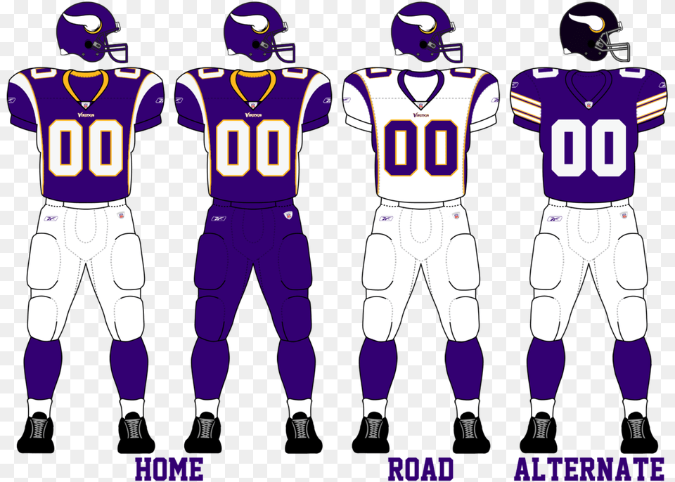 Minnesota Vikings Uniforms, People, Purple, Helmet, Person Free Png Download