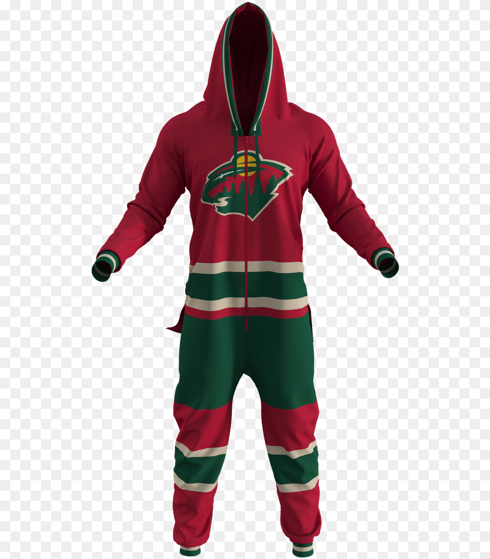 Minnesota Wild Team Onesie Nhl Onesies Rangers, Clothing, Hood, Hoodie, Knitwear Free Transparent Png