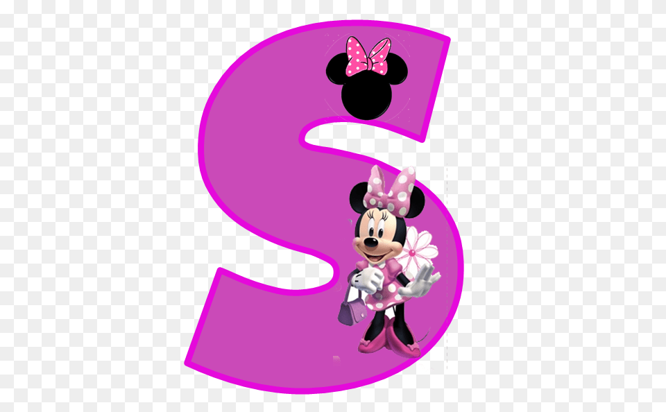 Minnie Alphabet In Purple Alfabeto De Minnie S, Number, Symbol, Text, Baby Png Image