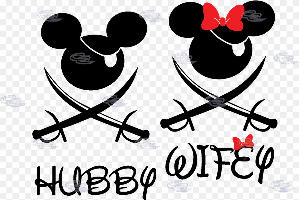 Minnie And Mickey Pirate, Blackboard, Pattern Free Png