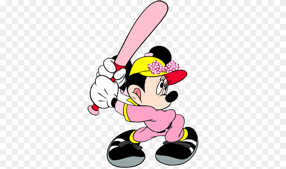 Minnie Baseball Mickey Mouse And Friends Mickey Mouse Coloring Pages, People, Person, Baseball Bat, Sport Free Png