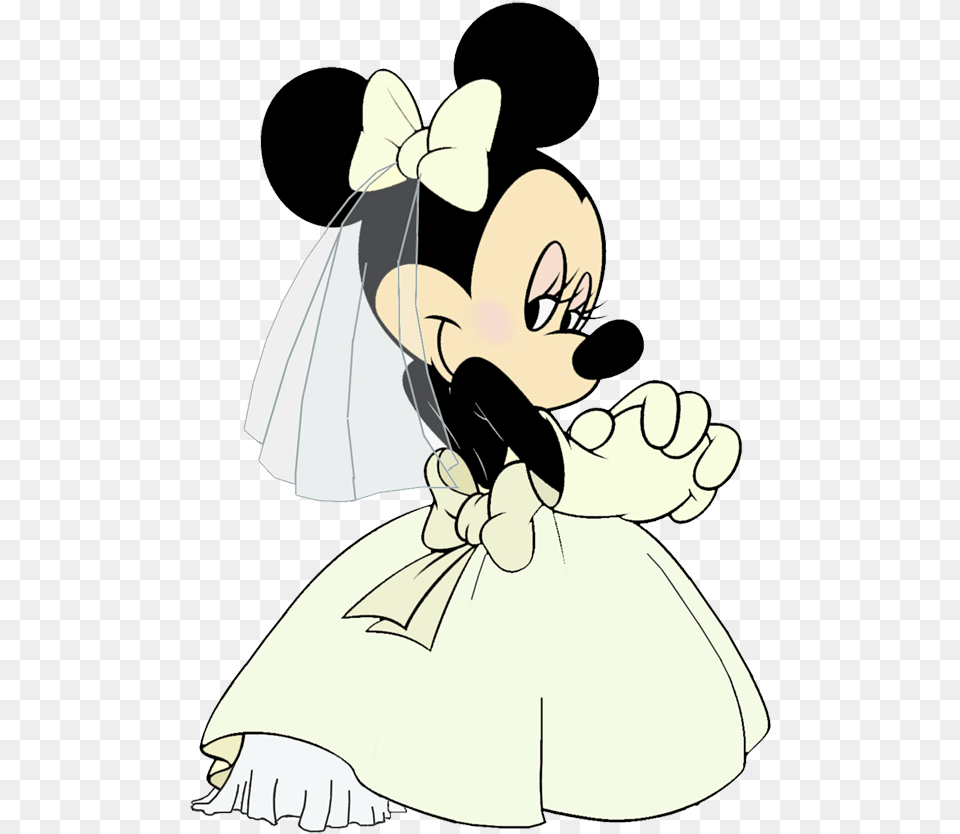 Minnie Bride, Cartoon, Person, Face, Head Free Transparent Png