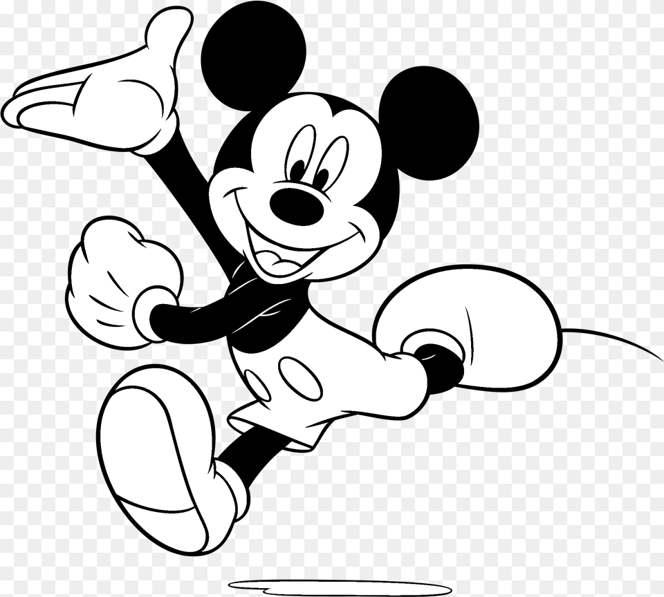 Minnie Clip Art Goofy Black And White Picture Of Mickey Mouse, Cartoon, Baby, Person, Stencil Free Png