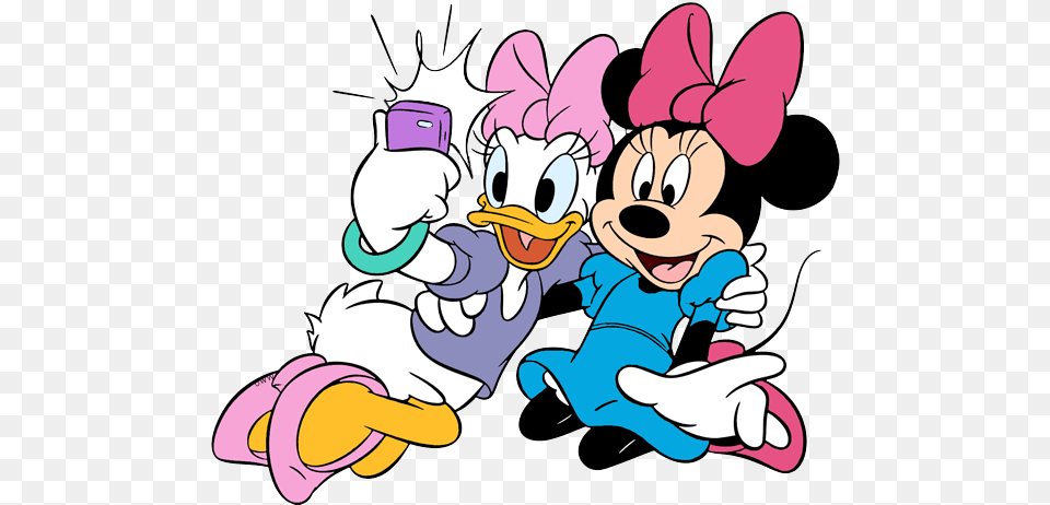 Minnie Daisy Getting Their Selfie My Favorite Minnie Mouse, Cartoon, Baby, Person Free Png