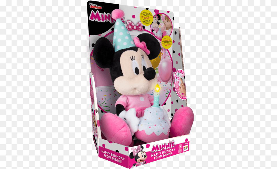 Minnie Happy Birthday Imc Toys Happy Birthday Minnie Doll, Clothing, Hat, Baby, Person Png Image