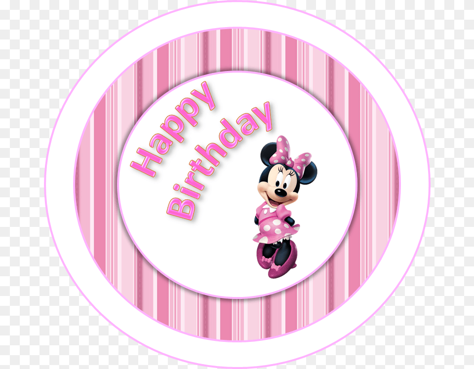 Minnie In Pink Party Toppers Or Printable Candy Roommates Disney Minnie Mouse Bow Tique Giant Wall, Baby, Person, Figurine Free Png Download