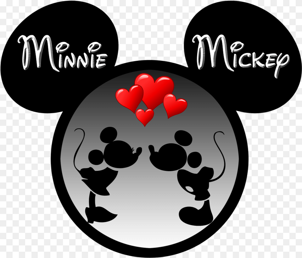 Minnie Mickey Silhouette Photo Mickey And Minnie Black And White, Balloon, Blackboard Png