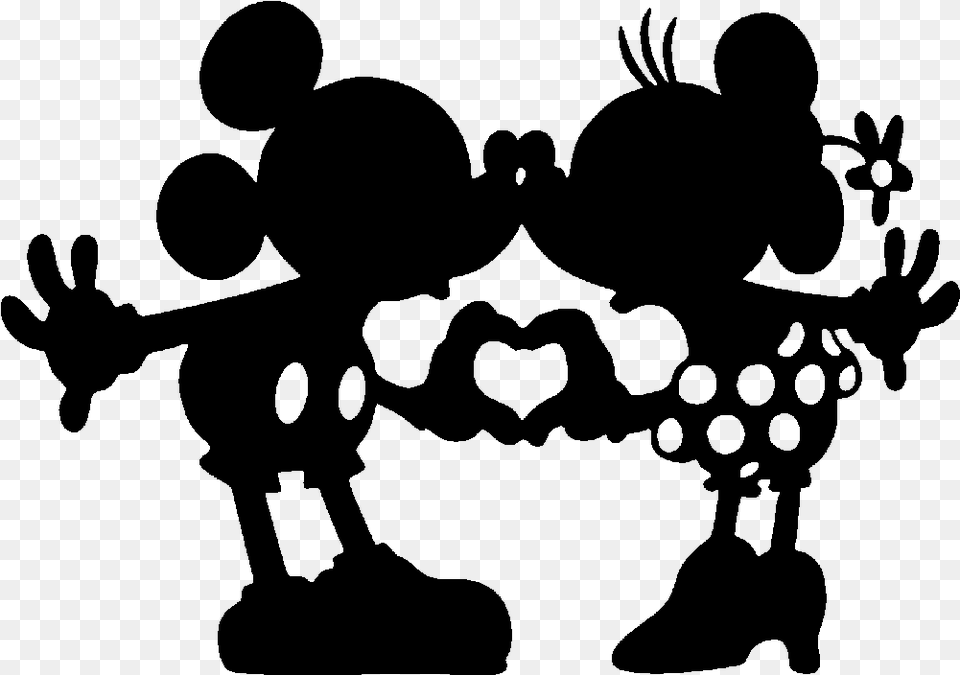 Minnie Mickey The Mickey Minnie Mouse Silhouette, Gray Png