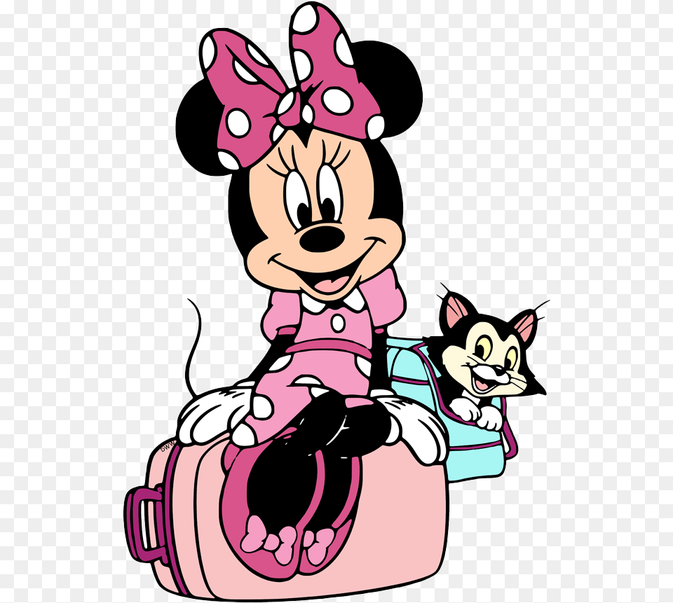Minnie Mouse And Figaro Coloring Page, Cartoon, Ammunition, Grenade, Weapon Free Png Download