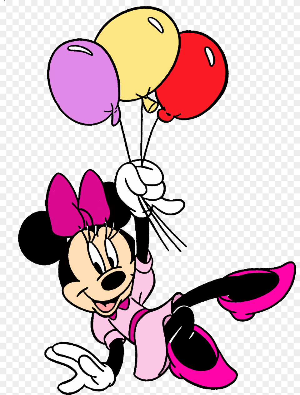 Minnie Mouse Balloons Clipart Minnie Mouse Birthday Background, Cartoon, Baby, Person, Head Free Png Download