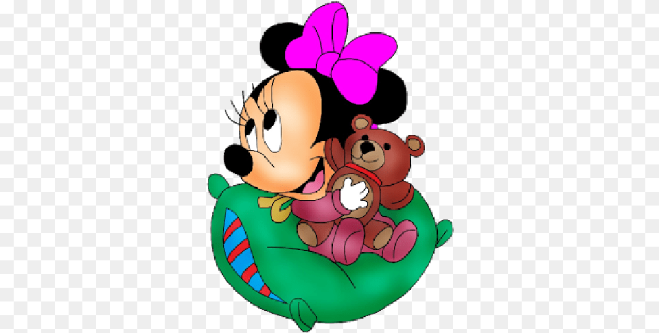 Minnie Mouse Bed Time Baby Disney Images Minnie Mouse Baby In Car Clipart, Person, Cartoon, Face, Head Free Png Download