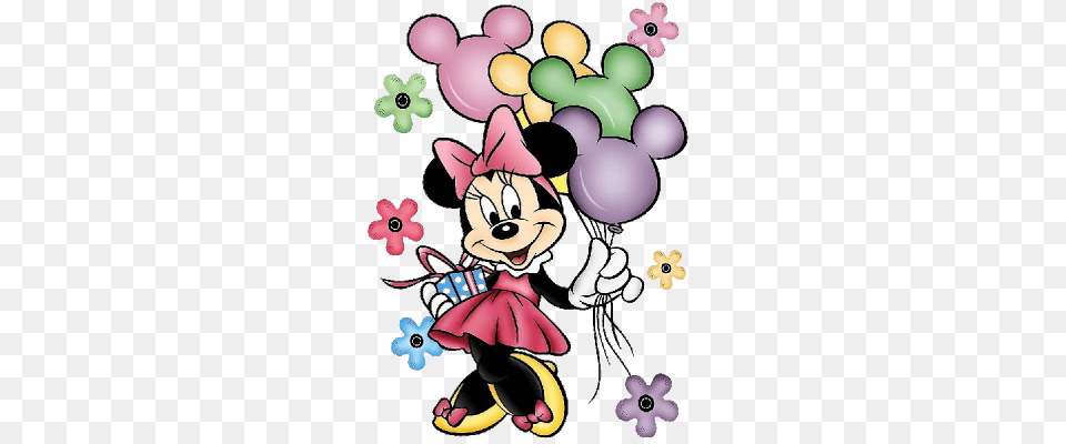 Minnie Mouse Birthday Clipart, People, Person, Balloon, Baby Png Image