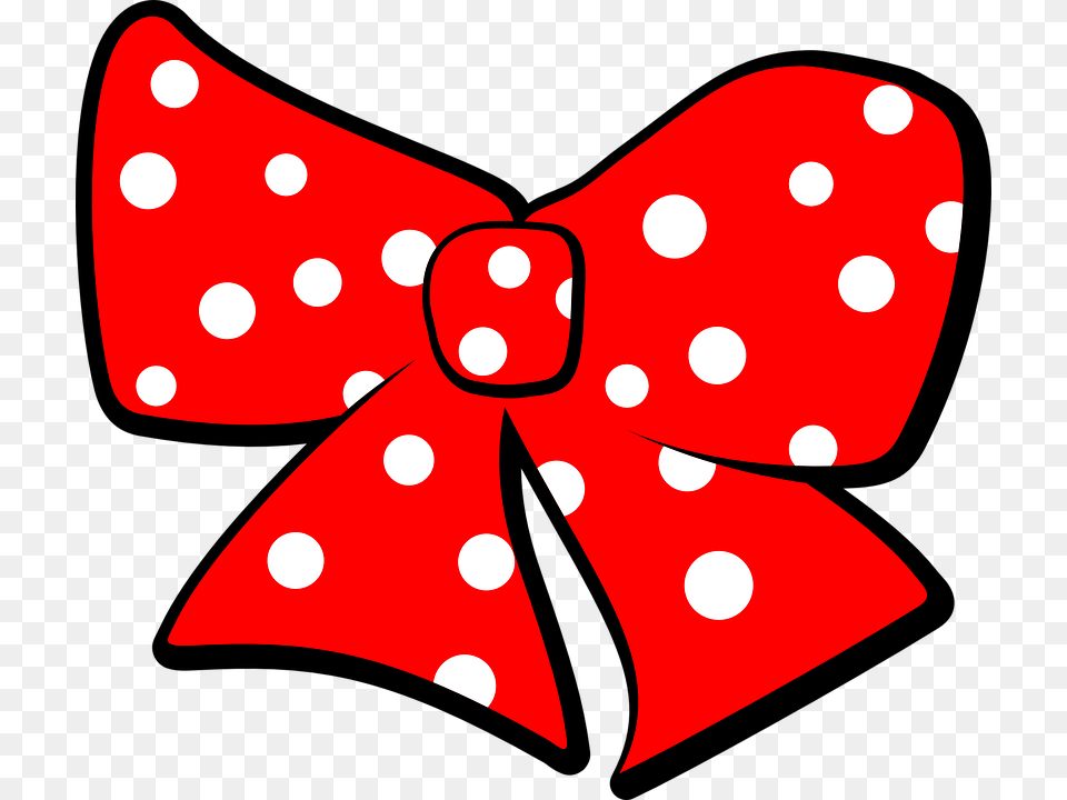 Minnie Mouse Bow Template Red Polka Dot Bow Clipart, Accessories, Formal Wear, Pattern, Tie Free Png Download