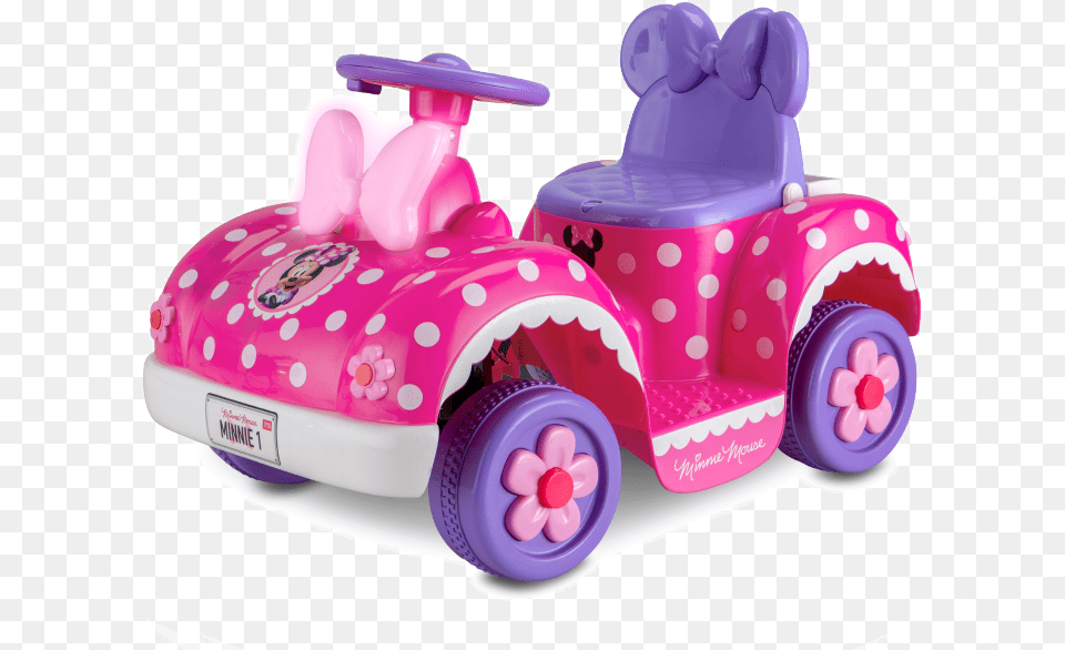 Minnie Mouse Car Minnie Mouse Car Toy, Bulldozer, Machine, Transportation, Vehicle Free Png Download