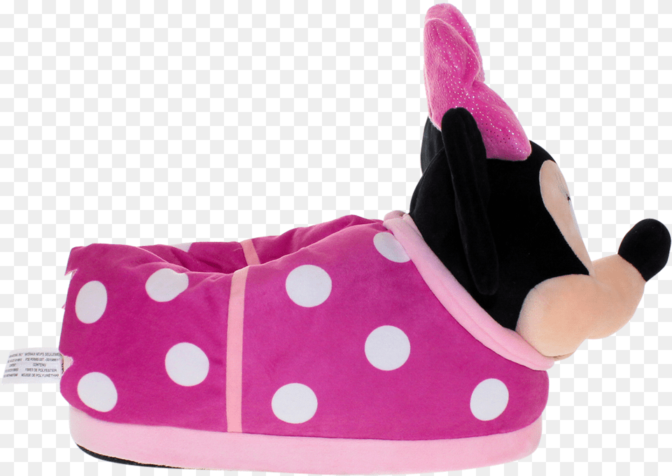 Minnie Mouse Character Figural Plush Slippers Polka Dot, Pattern, Clothing, Footwear, Shoe Free Png
