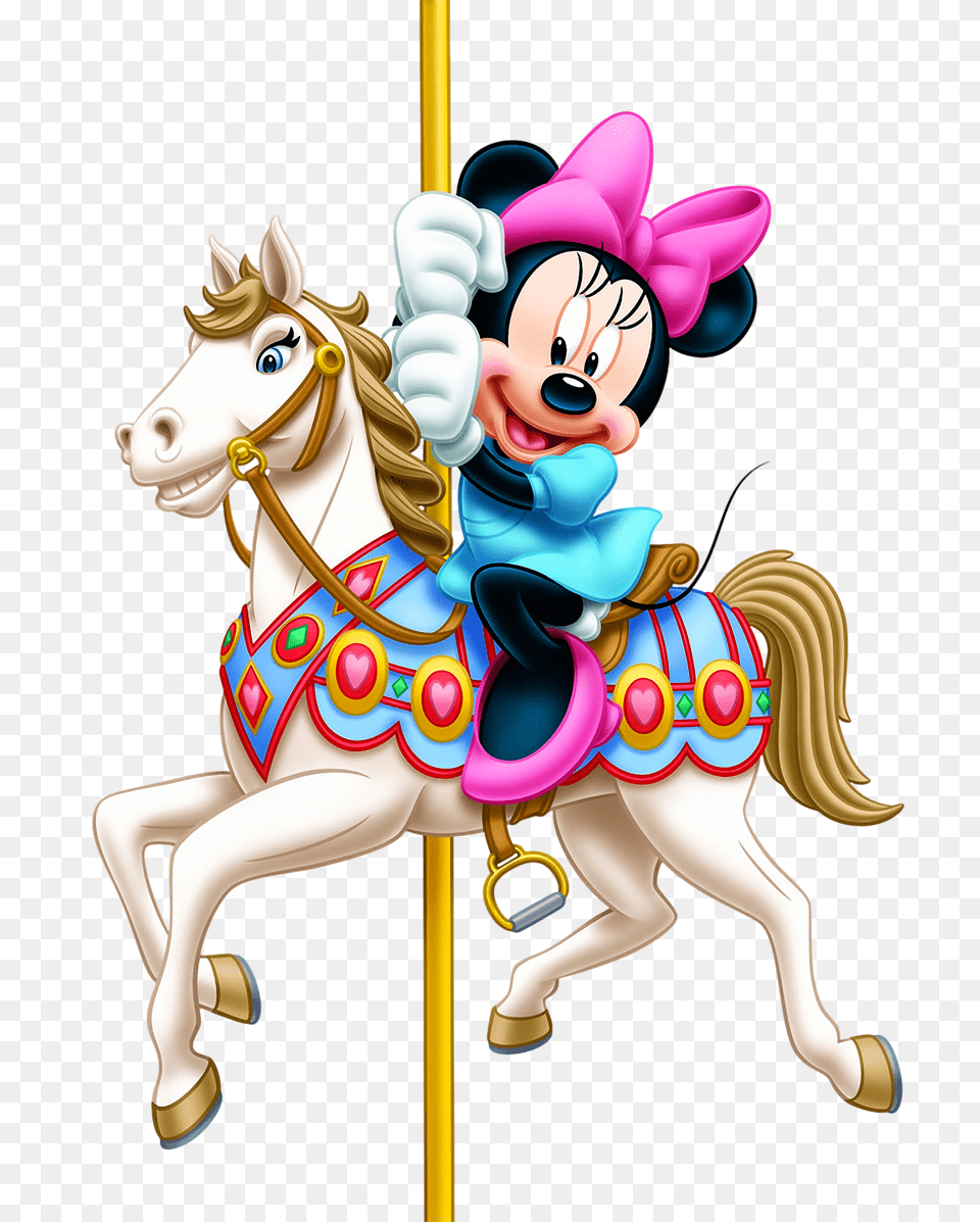 Minnie Mouse Clip Art, Play, Amusement Park, Carousel, Animal Free Png Download