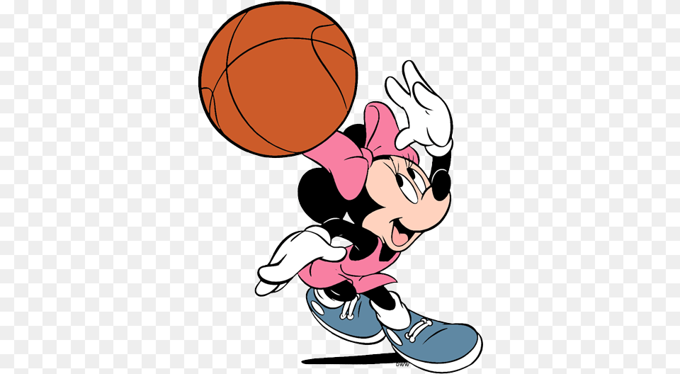 Minnie Mouse Clipart Basketball Minnie Mouse Playing Minnie Mouse Playing Basketball, Cartoon, Smoke Pipe Png