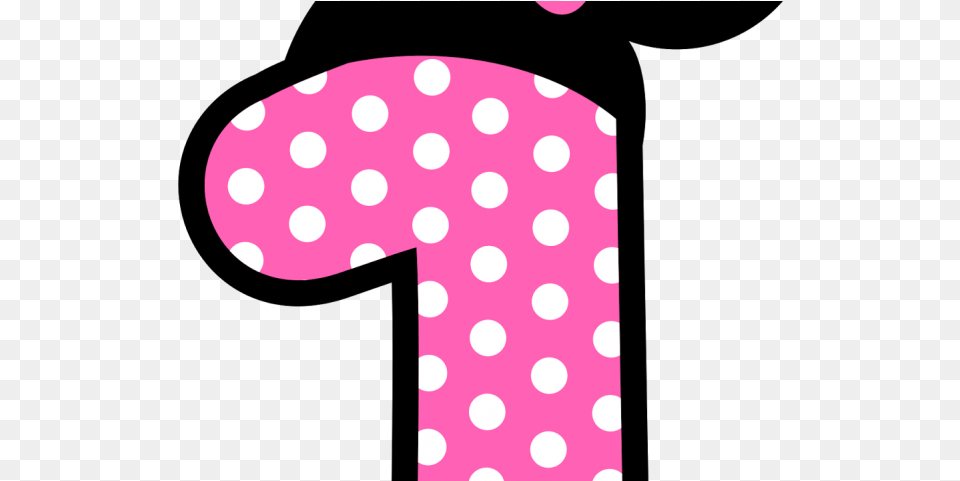 Minnie Mouse Clipart Number One Minnie Mouse Numbers, Pattern, Polka Dot Free Png Download