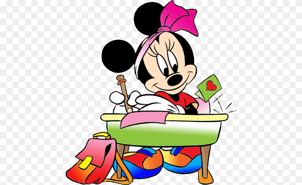Minnie Mouse Clipart Teacher Minnie Mouse School, Cartoon, Book, Comics, Publication Png