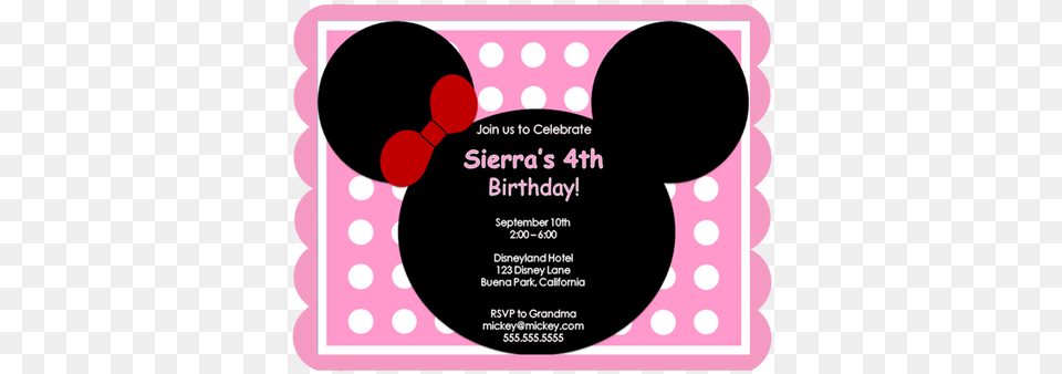 Minnie Mouse Ears Party Keepsake Bottle Invitations Mickey Mouse Ears, Advertisement, Poster, Smoke Pipe Png