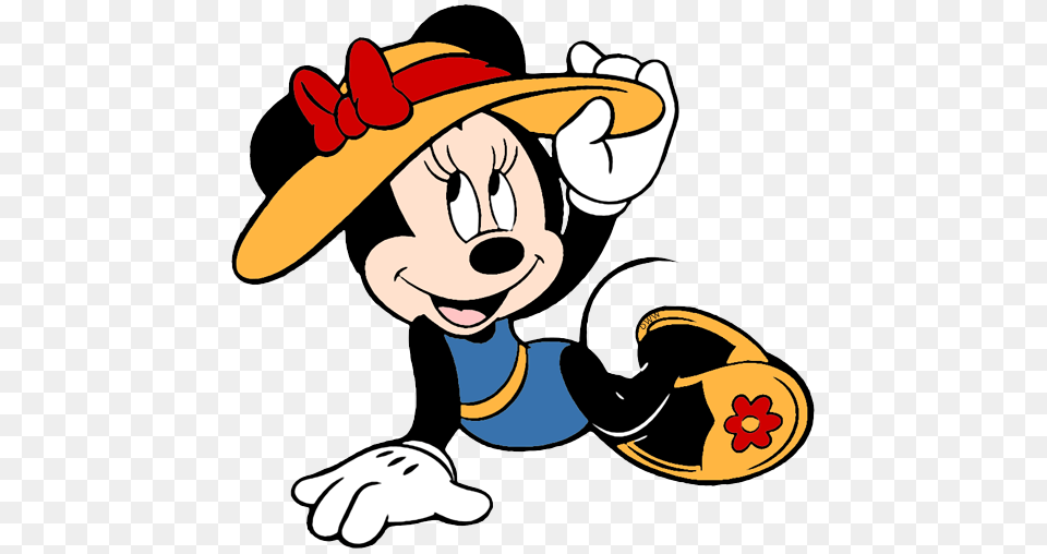 Minnie Mouse Enjoying Her Summertime Fun Mickey Minnie, Clothing, Hat, Cartoon, Face Free Transparent Png