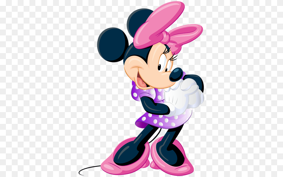 Minnie Mouse Clip Art Image Minnie, Purple, Cartoon, Book, Publication Free Png