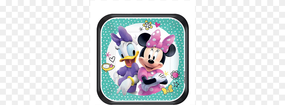 Minnie Mouse Happy Helpers Dessert Plates Daisy Duck Minnie Mouse, Birthday Cake, Cake, Cream, Food Free Png Download