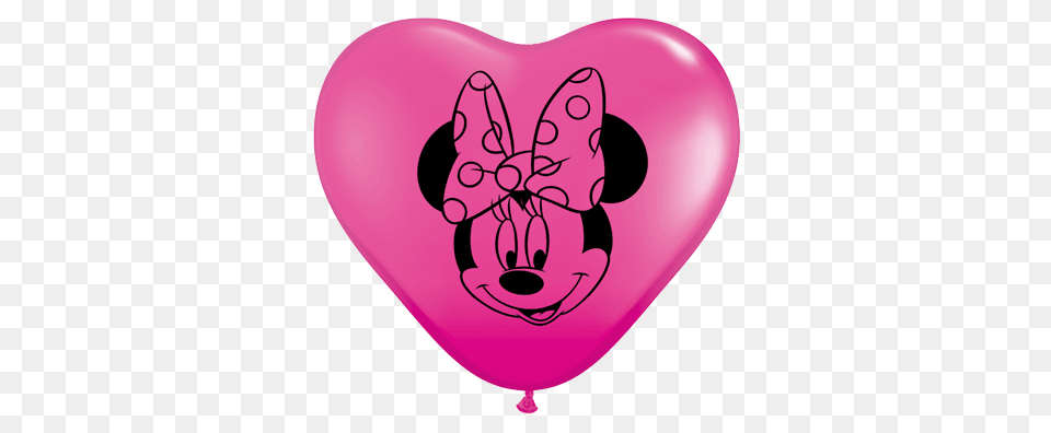 Minnie Mouse Heart Latex Balloons X, Balloon Free Transparent Png