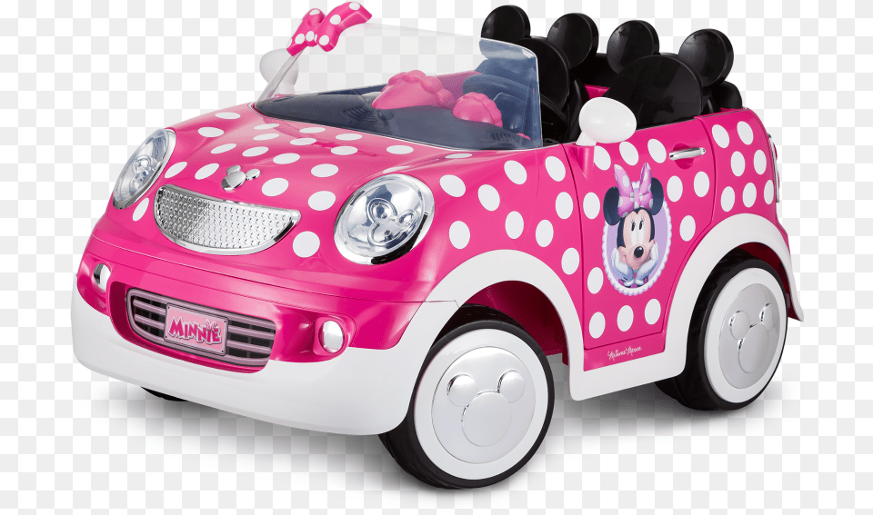 Minnie Mouse Hot Rod Coupe Minnie Mouse Electric Car, Transportation, Vehicle Free Png